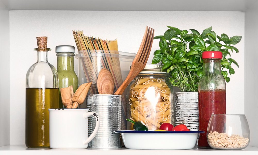 pantry with food