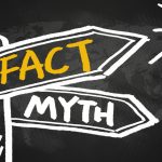 facts myth on chalkboard